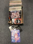 A box of LP records and 45's Boney M.