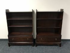 A pair of mahogany Stag Minstrel bookshelves,