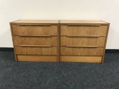 A pair of Danish Steens teak three drawer chests
