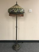 A Tiffany style floor lamp with shade