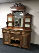 A Victorian mahogany mirror backed sideboard CONDITION REPORT: This measures 218cm