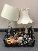 Two walking sticks, one with silver mount,