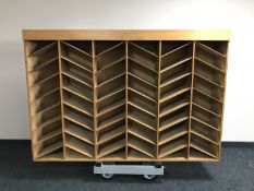 A set of mid 20th century haberdashers shelves