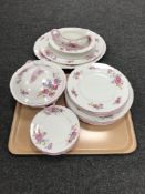 Twenty two pieces of Shelley dinner ware pattern number 2228