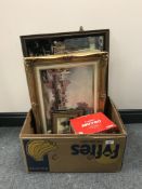 A box of framed picture mirror 
