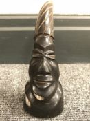 A Chinese carved horn,