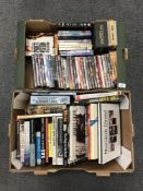 A box of DVDS, box of books - NUFC,