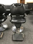 A hydraulic barber's chair