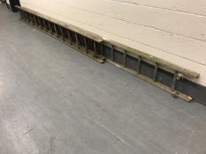 A three section wooden extension ladder (on view in ground floor corridor)