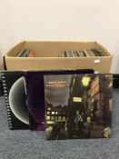 A box of LP records - Rock, Black Sabbath, Status Quo,