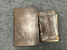 Two 18th century leather bound volumes : 'The Duties and Rights of the Clergy' and 'Certain Sermons
