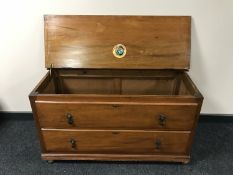 A walnut blanket chest