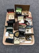 A tray containing a large quantity of assorted gentleman's cufflink's,