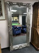 A large rectangular silvered mirror, 103cm x 204cm