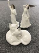 Two Royal Doulton figures, 'Christmas Garland',