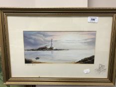 A pair of gilt framed oils signed J.L. Auld.