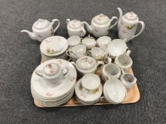 A Japanese egg shell tea service