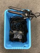 A box of GHD hair straighteners and hair clippers