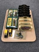 A tray containing a boxed Hohner weekender Tremolo harmonica,