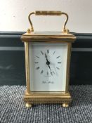 A modern John Mosley brass carriage clock,