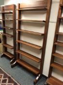 A mid 20th century teak adjustable bookcase,