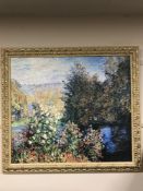 An Artagraph edition - Flowers by a stream, 77cm x 67cm,