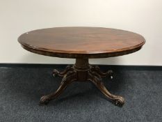 A Victorian oval mahogany breakfast table