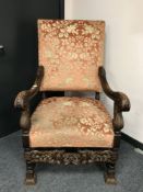 An 18th century style armchair,