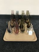 A tray of sixteen assorted Caithness vases CONDITION REPORT: One or two with tiny