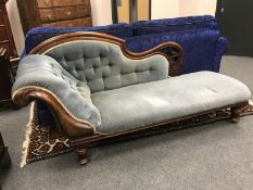 A Victorian chaise longue,