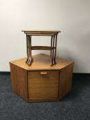 A nest of three teak G Plan tables,