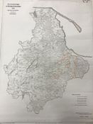 Three rolled German maps in tubes