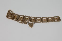 A 9ct gold bracelet, 6.