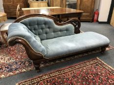 A Victorian chaise longue,