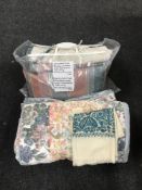 A floral double quilt,