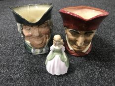 Two large Royal Doulton character jugs, 'Parson Brown' and 'The Cardinal',
