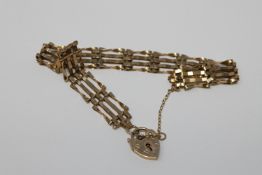 A 9ct gold bracelet, 5.