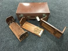 A vintage leather case,