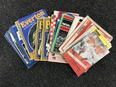 A quantity of football programmes - Everton, York City, Middlesborough, Hull City, Bishop Auckland,