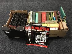 Two boxes of books - novels,