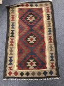 A Malnana wool Kilim rug,