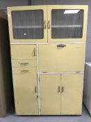 A mid twentieth century painted kitchen cabinet