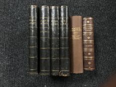 A box of three leather bound volumes : Rural Sports,