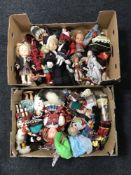 Two boxes containing Dolls of the World