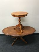 A shaped Italianate coffee with matching wine table