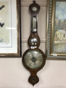 A 19th century inlaid rosewood barometer