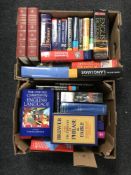 Two boxes of dictionaries