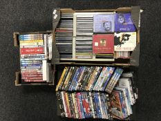 Two boxes of assorted DVDs and box of CDs - opera etc