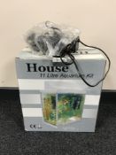 A Tower microwave together with a boxed eleven litre aquarium kit