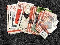 Approximately forty one football programmes, all Sunderland Association Football Club, 1950's,